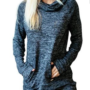 NWT Carefree Threads Lounge Top Black With Pocket